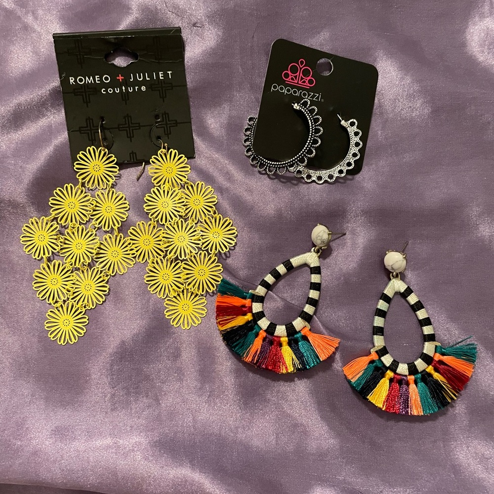 Statement Earring Lot of 3